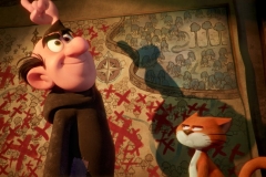 Gargamel (Rainn Wilson) and Azreal in Columbia Pictures and Sony Pictures Animation's SMURFS: THE LOST VILLAGE.