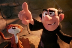 Azrael the Cat and Gargamel (Rainn Wilson) in Columbia Pictures and Sony Pictures Animation's SMURFS: THE LOST VILLAGE.